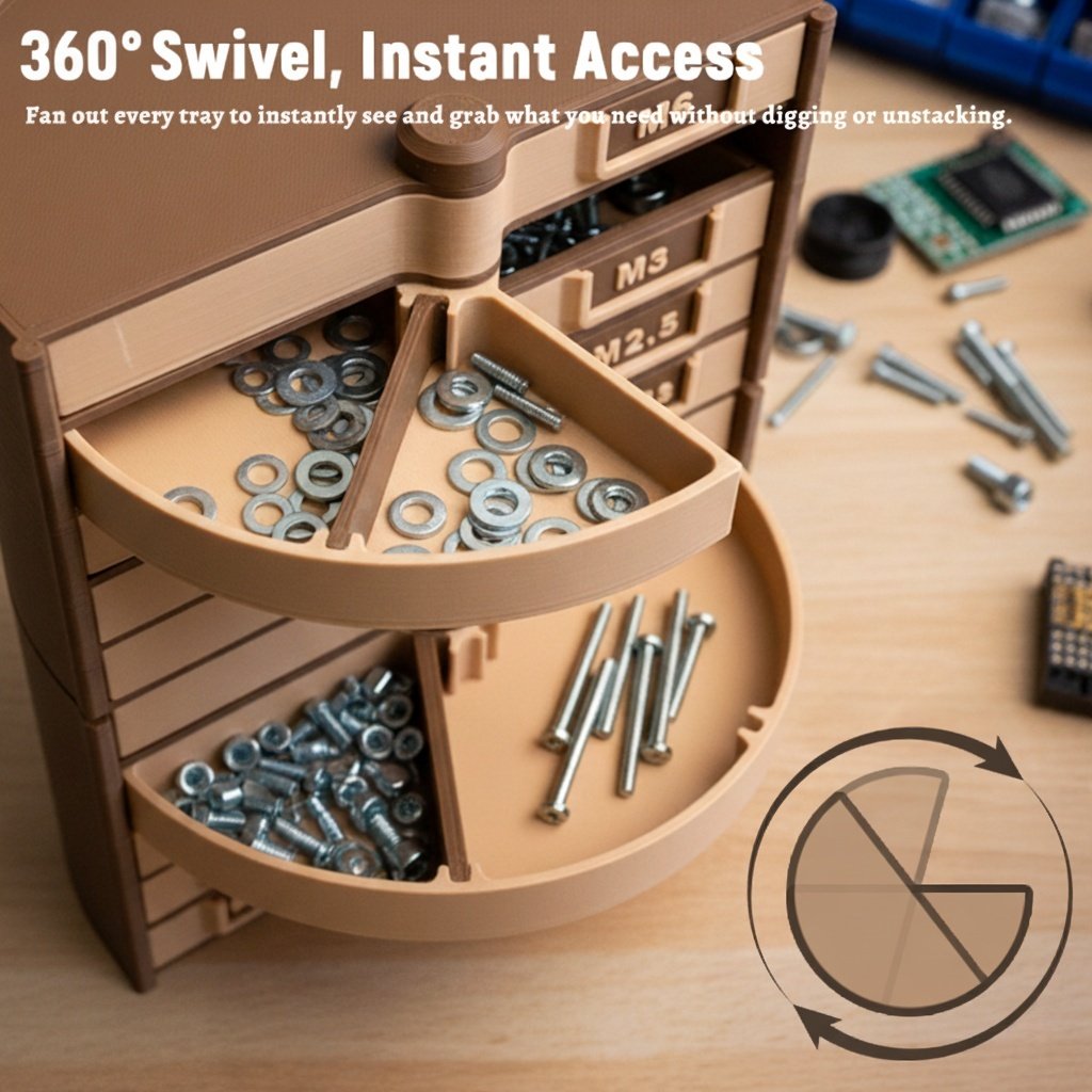 🎁The Ultimate 360° Rotating Precision Desktop Organizer