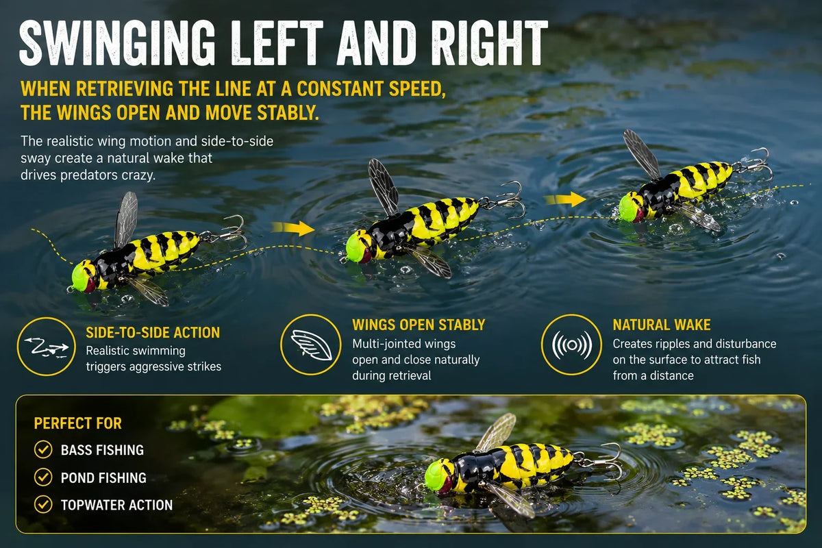 Wasp Topwater Crawler Fishing Lure