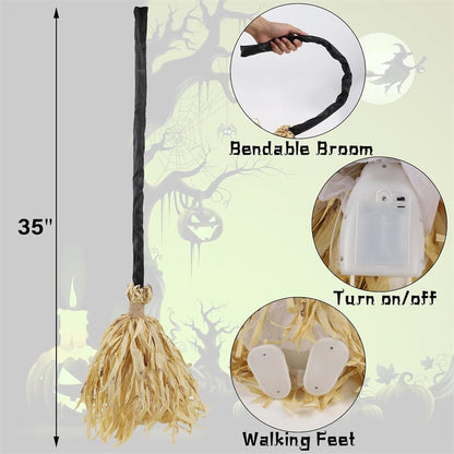 🔥Last Day 49% OFF - 🎃🧹Floating Witch's Broom –Haunted Dancing Moving Broom