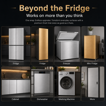 🔥 HOT SALE 50% OFF 🏠Self-Adhesive Brushed Metal Refrigerator Sticker