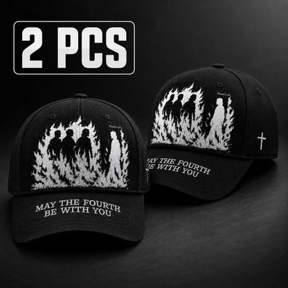 🔥 Father's Day Hot Sale ❤️May The Fourth Be With You Faith-Inspired Embroidered Baseball Cap ✝️🔥