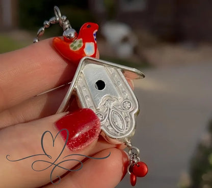 🐦The 1925 “Normandy" Birdhouse • Made from the Hollow Handles of Silver-plated Knife✨
