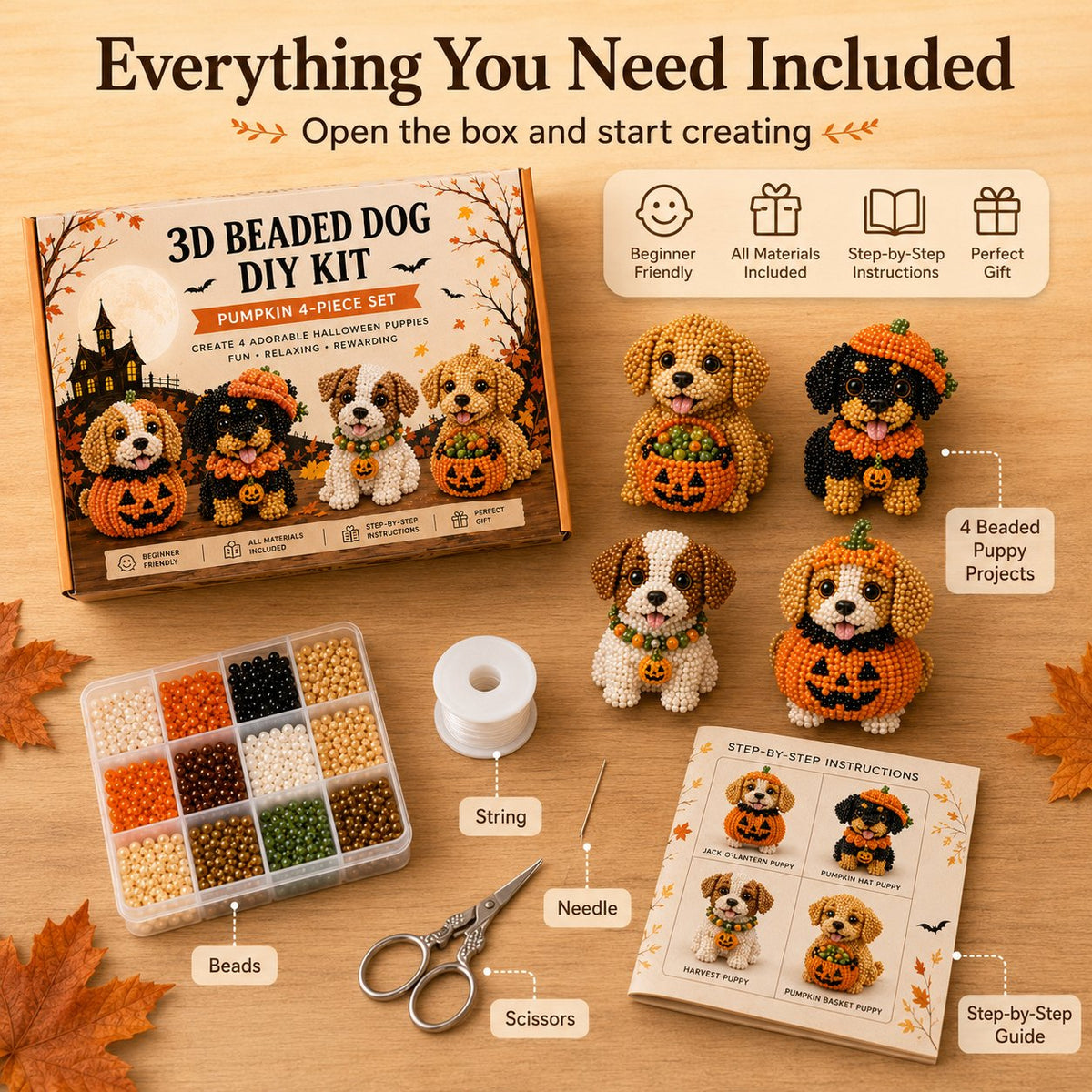 🔥Last Day 49% OFF - 🎁🐶🎃🐶3D Halloween Dog DIY Art Set