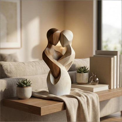 🔥Last Day 49% OFF - ❤️Hand-Carved Wooden “Embrace” Sculpture Ornament