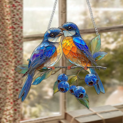 🔥LAST DAY 50% OFF - 🐦💙Bluebirds Suncatcher Ornament