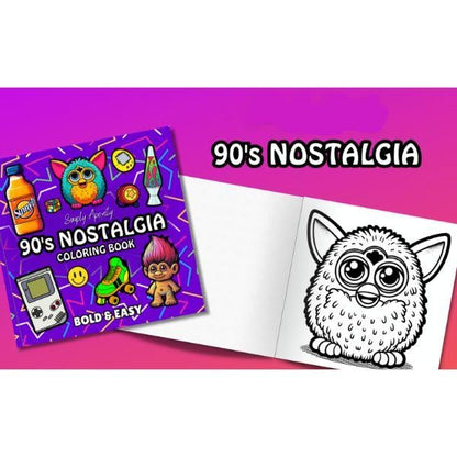 🔥Last Day 49% OFF - 🎨90s Retro Coloring Book for Adults and Kids