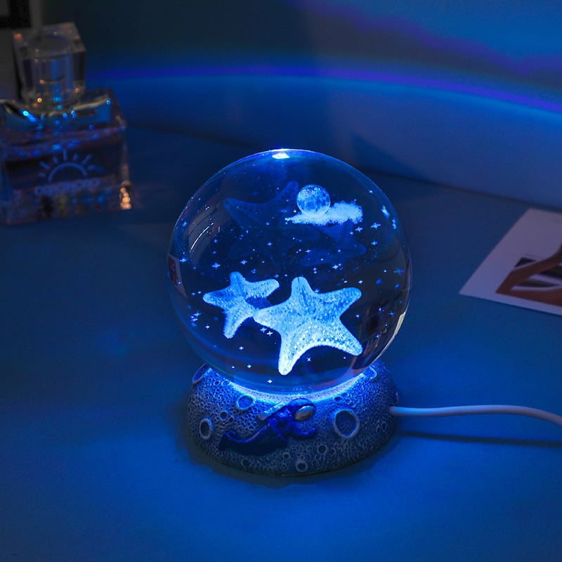 🔥Last 4 hours Sale: Save 50% -Ocean Animal Crystal Ball Night Light