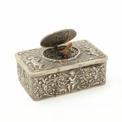 European Three-dimensional Embossed Bird Music Box
