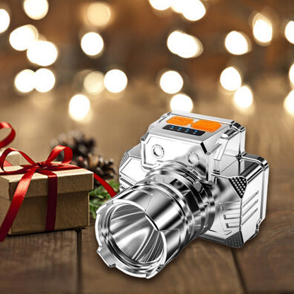 🎁🐟 [Bright Gift: Hot Sale 80% OFF👍 – Limited Time!⏰] Portable Waterproof Smart LED Headlamp – Outdoor Fishing Essential, Motion Sensor, USB Charging. Hands-Free & Reliable! 🔦💧✨（副本）