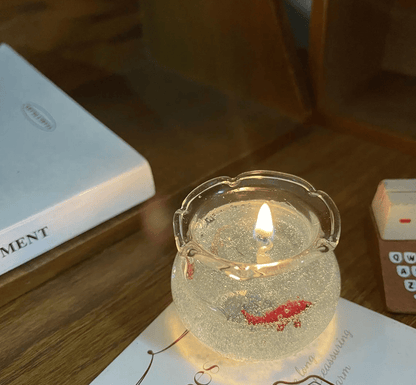 🔥Last Day 49% OFF - 🐟🕯️Mini Bubble Fish Tank Candle: Handmade Gel Wax Candle