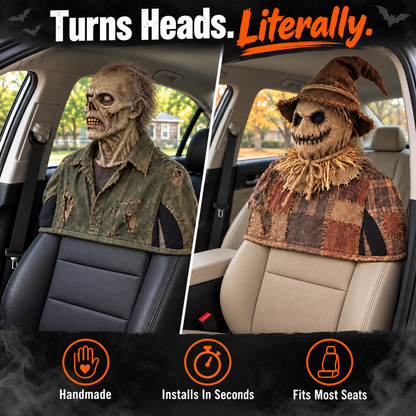 😱 Animated Horror Passenger Prop – Motion Sensor Halloween Car Decoration with Wireless Remote