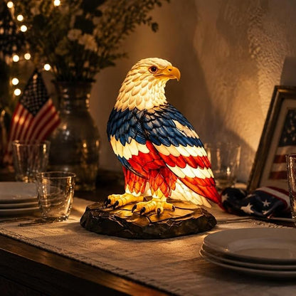 🔥Last Day 49% OFF - 🦅🌙U.S. 250th Eagle Stained Table Lamp✨