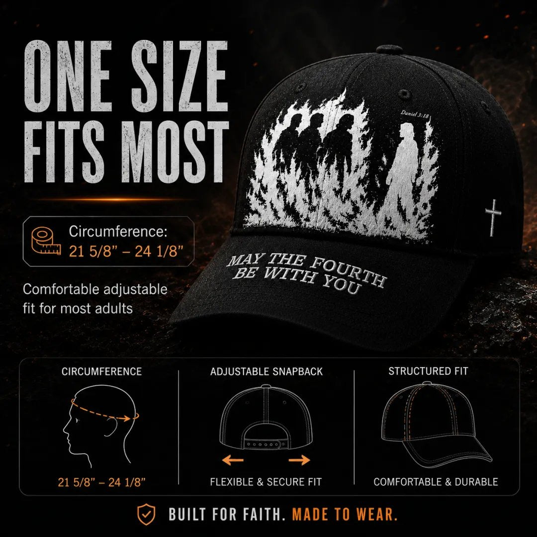 🔥 Father's Day Hot Sale ❤️May The Fourth Be With You Faith-Inspired Embroidered Baseball Cap ✝️🔥