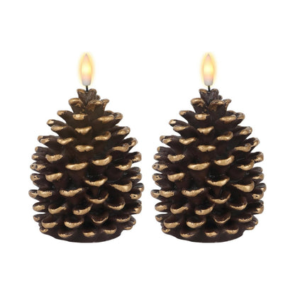 🔥LAST DAY SALE 50% OFF🎄Flameless Pinecone Candles Battery Operated