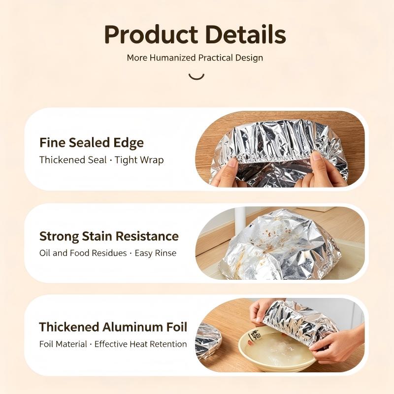 Aluminum Foil Food Insulation Cover for Table Heat Preservation and Freshness