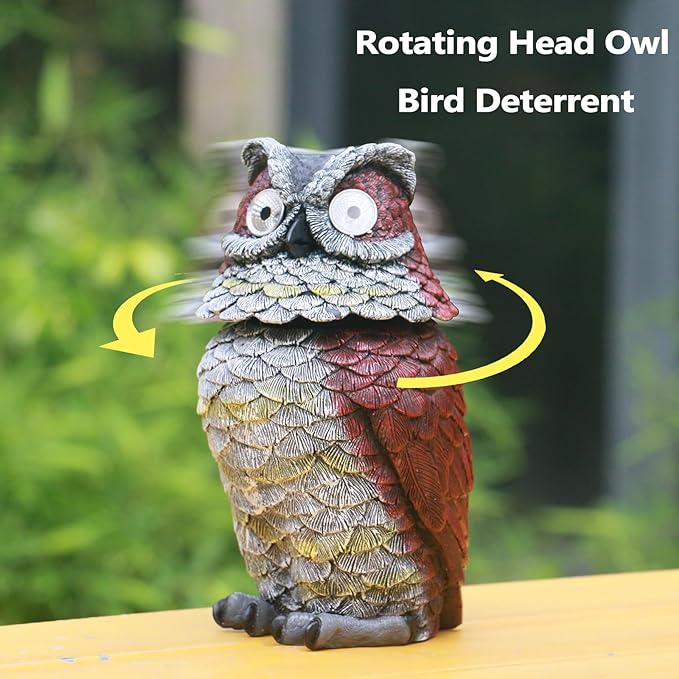 🔥Last 4 hours Sale: Save $30 -🦉Red Solar Owl with Flashing Eyes