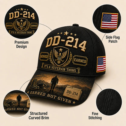 🔥Hot Sale 50% OFF - 🎖️DD-214 Served Earned Commemorative Cap(Breathable & Lightweight Comfort & Unisex Fit)