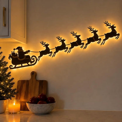 Reindeer Sleigh& Pine Tree Press On