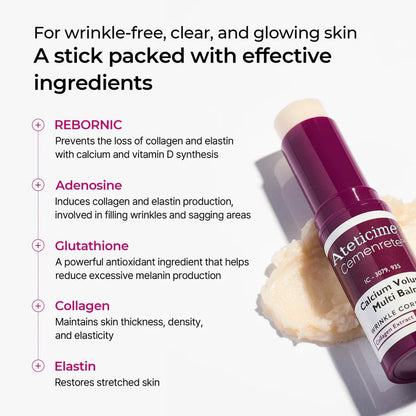 Cemenrete Calcium Multi Balm 💫 Anti-Aging & Firming Korean Skincare Stick🔥