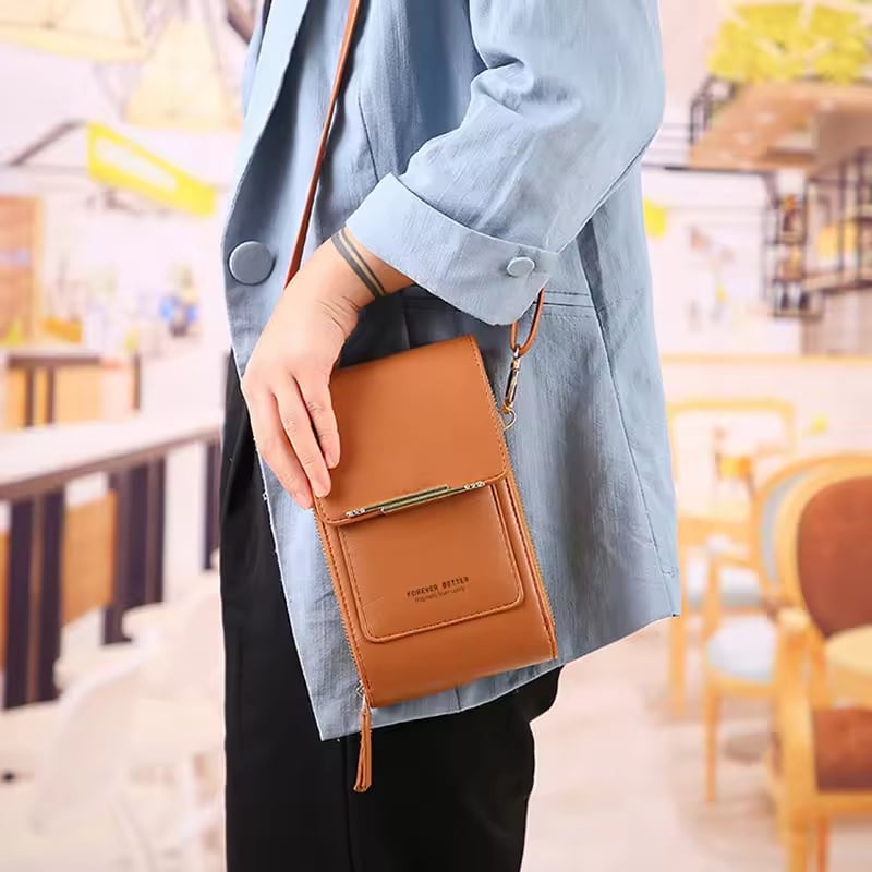🔥LAST DAY 50% OFF - 👛📱 Dopamine Color Touchscreen Crossbody Phone Wallet