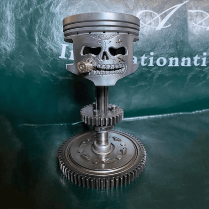🔥LAST DAY 50% OFF - 🛠️💀Handmade Piston Skull Face Sculpture