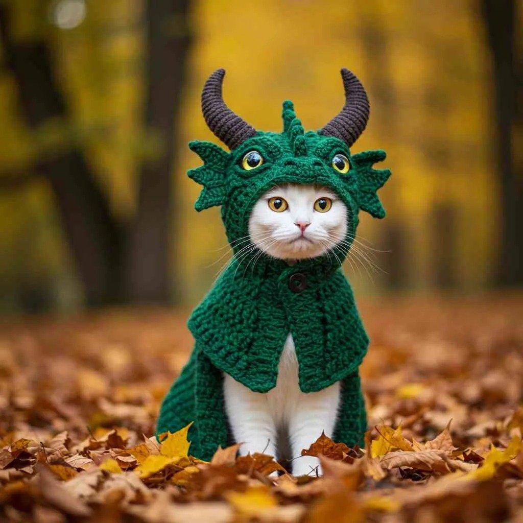 🔥Last Day 49% OFF - 🐉DIY Dragon Cat Hoodie Set🐾Handmade
