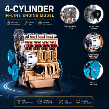 🏎️The Ultimate Desktop Masterpiece: Miniature V8 Small-Block Static Model Kit🛠️