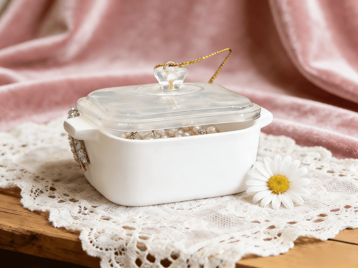 🔥Last Day 49% OFF - 🎨Retro Gooseberry Trinket Box – Vintage Pyrex-Style Casserole Design💕(✨Durable & High-Quality Ceramic)