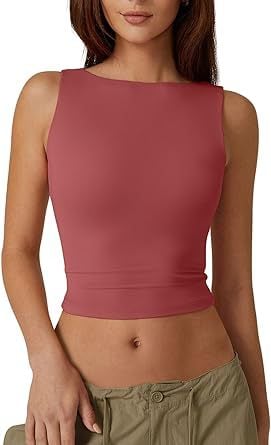 ⏰LAST DAY 50% OFF🔥Women's Sexy Open Back Sleeveless Crop Tank