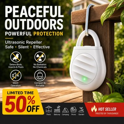 🔥Limited time offer！🐦No more trouble from birds, beasts and locusts！Portable Ultrasonic Bird Repellent Keychain