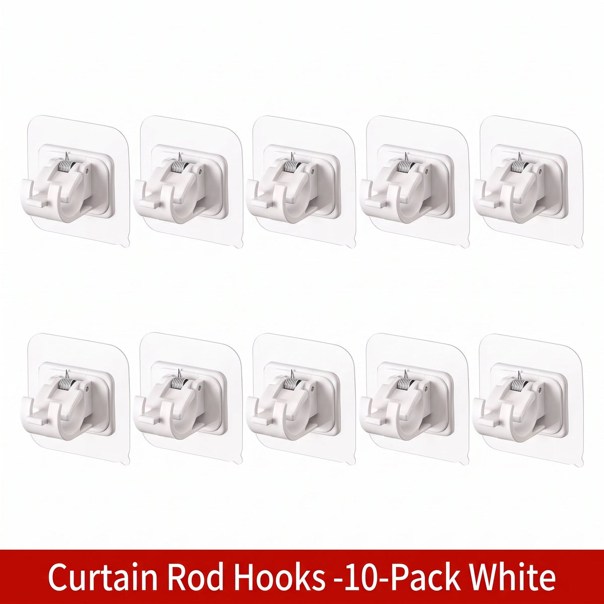 🔥Nail-Free Adjustable Curtain Rod Hooks