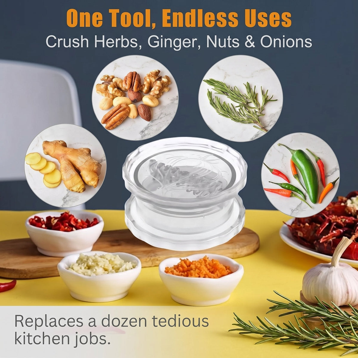 🎁Hot Sale 49% OFF🔥2-Pack Manual Garlic Twister & Masher
