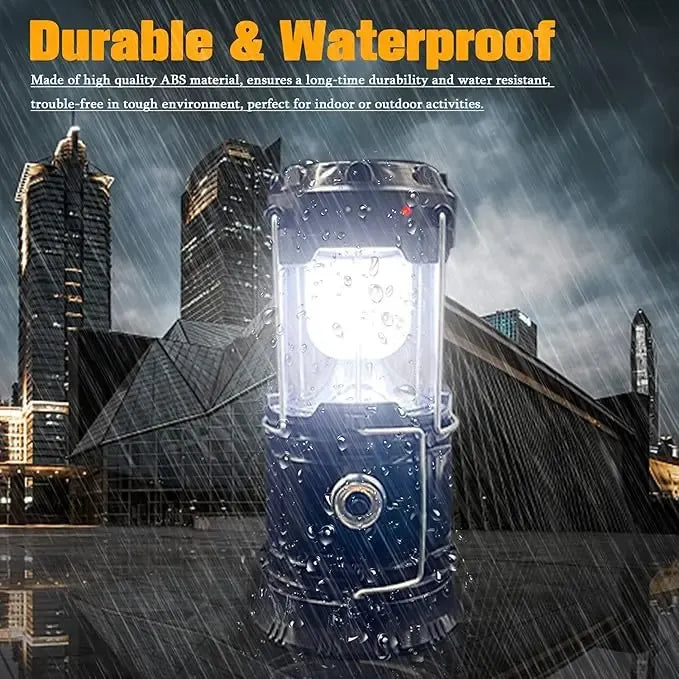 Foldable Compact LED Lanterns💡- Durable, Waterproof, Solar-USB Rechargeable, Solar Powered, Brightness Adjustable, Heat/Freeze Ready, Batteries-Included Emergency Lights with Flashlight Mode