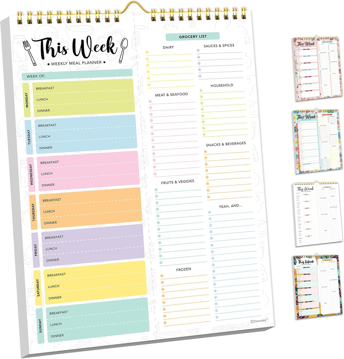 🔥LAST DAY 50% OFF📝Weekly Meal Planner Magnet with Grocery List