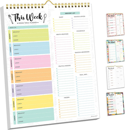 🔥LAST DAY 50% OFF📝Weekly Meal Planner Magnet with Grocery List