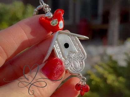 🐦The 1925 “Normandy" Birdhouse • Made from the Hollow Handles of Silver-plated Knife✨