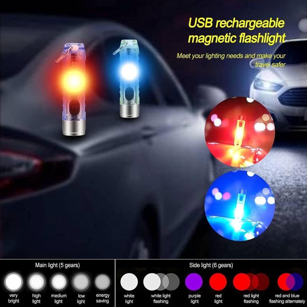 ✨ Rechargeable Mini Tactical Keychain Flashlight🔥