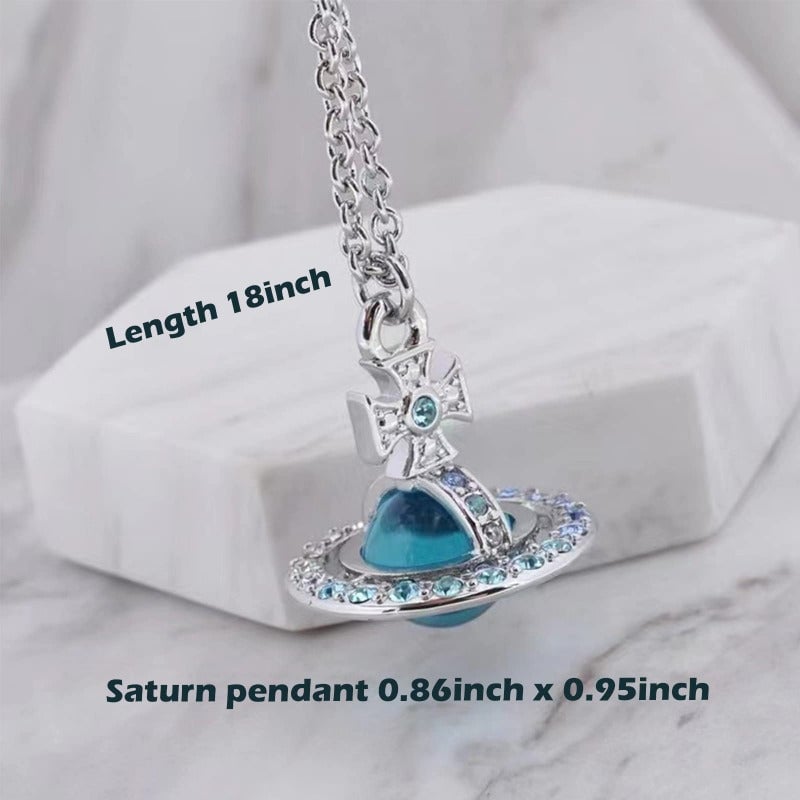 🔥Last 4 hours Sale: Save 50% -Saturn 3D Crystal Necklace