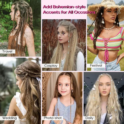 ✨ Festival Boho Braided Hair Extensions | 3 Ways to Style Your Dreadlock Hair