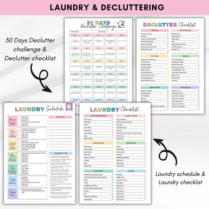 🔥LAST DAY 50% OFF📚ADHD cleaning planner bundle