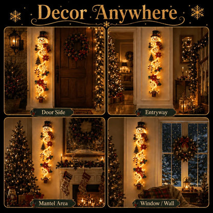 🎄Light-Up Christmas Door Hanger – 6 Festive Designs with Warm Holiday Glow ✨