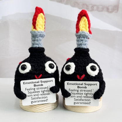 💥Last Day One Dollar Sale💣Handmade Crochet F-Bomb With Base