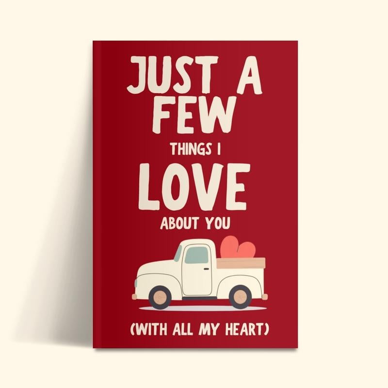 💖✨Just A Few Things I Love About You (With All My Heart) Fill In The Blank Gift Book