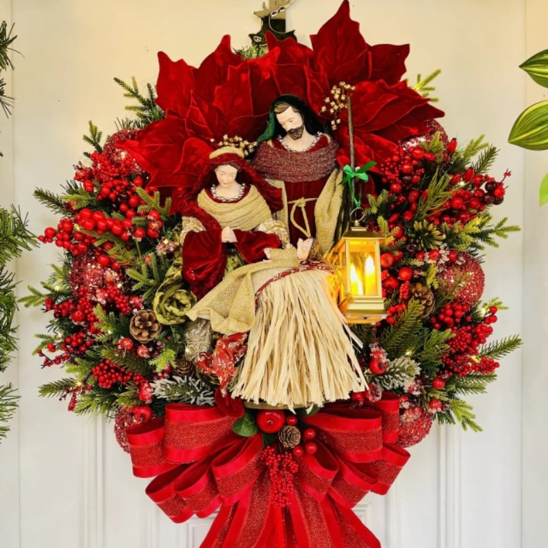 🔥LAST DAY 50% - Holy Family Wreath Decorations