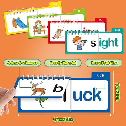 🔥Last Day 50% OFF - 🔤30 Read and Rhyme Flip Books📚(Fun Phonics Learning Set for Kids)