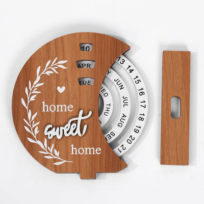 🔥LAST DAY 50% OFF - New Year Wooden Creative Manual Rotating Calendar