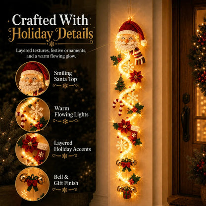 🎄Light-Up Christmas Door Hanger – 6 Festive Designs with Warm Holiday Glow ✨