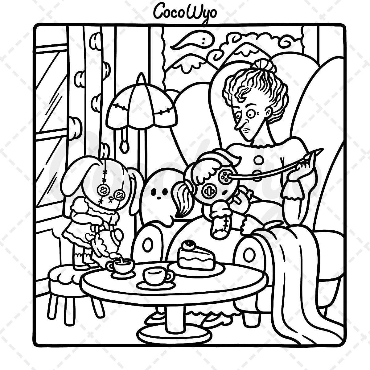 Spooky Cute Coloring Book