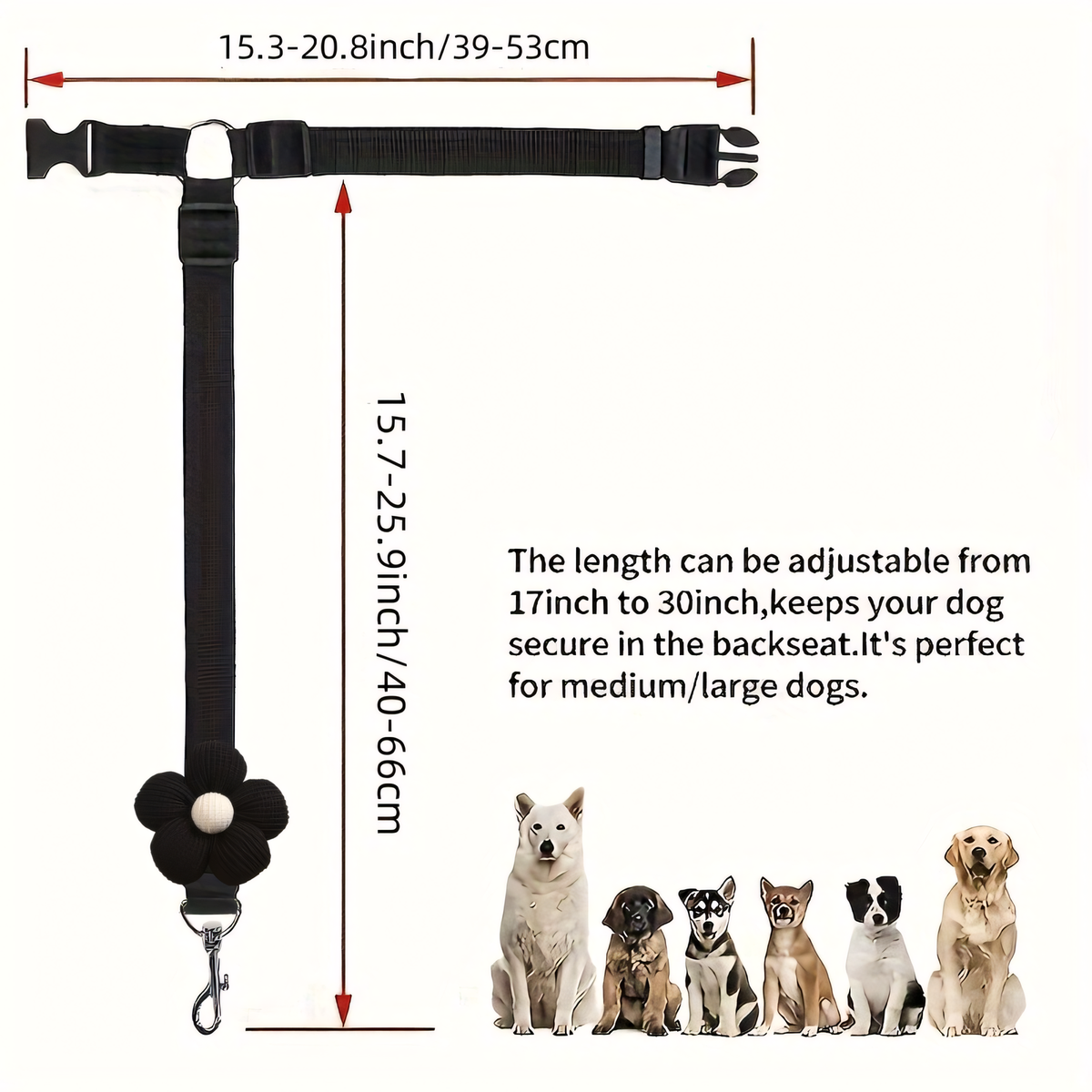 🔥 🔥2-Pack Dog Travel Safety Belts