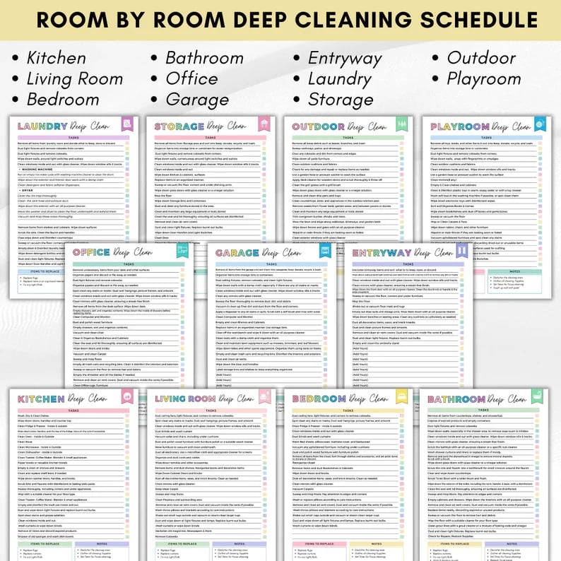 🔥LAST DAY 50% OFF📚ADHD cleaning planner bundle